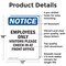 Signmission Employees Only Visitors Please OSHA Notice Sign, Aluminum, 12in W x 18in L, 2PK OS-2PACK-NS-A-1218-V-12009 - alternate 2